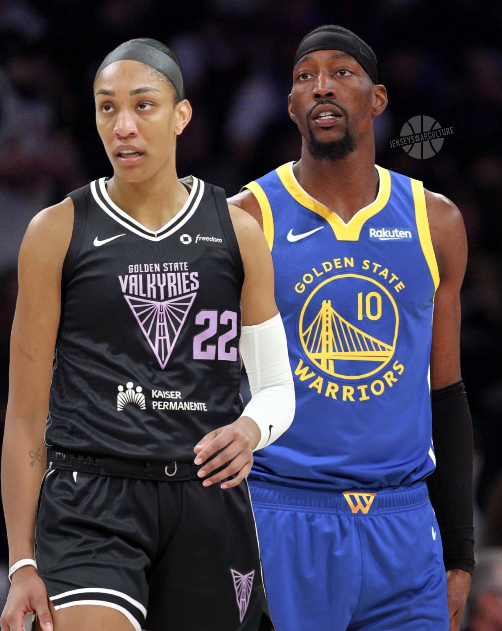 情侣篮球，记者：勇士和女武神同时有意阿德巴约和阿贾-威尔逊